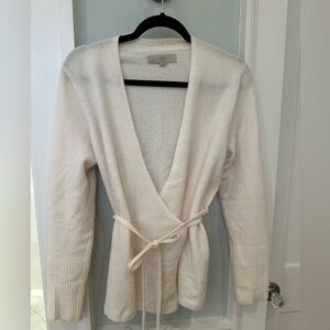 LOFT Women's Elegant Cream Cardigan